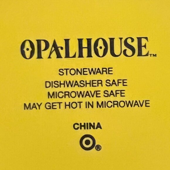 Opalhouse Letter T Monogram Initial Yellow Stoneware Mug ~ Metallic Gold Trim - Picture 7 of 7